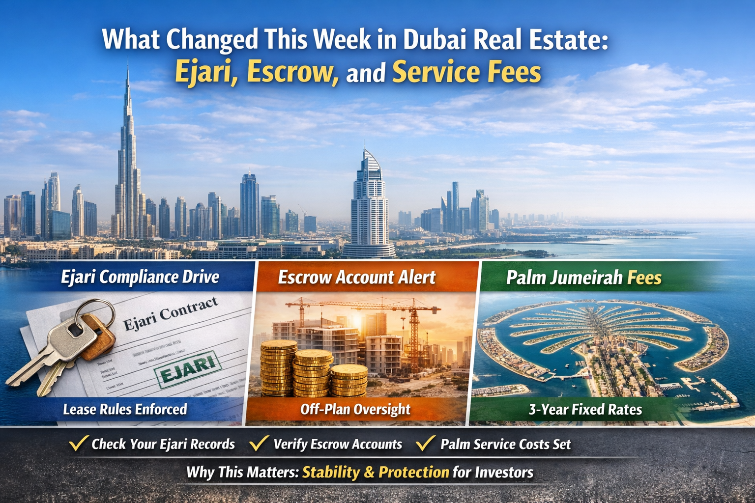 What Changed This Week in Dubai Real Estate: Ejari, Escrow, and Service Fees